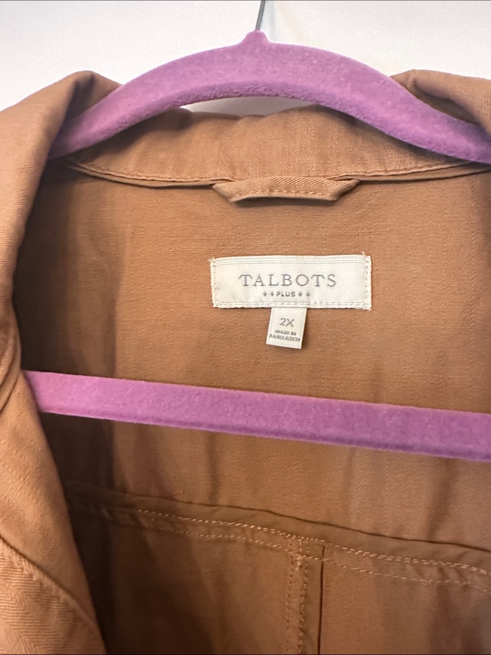 Talbots Camel Utility Jacket with Button Front - Picture 2 of 5